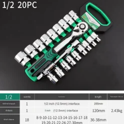 The Decor Haven Autozubehör|Automobilindustrie-Multifunktions-Schraubenschlüsselsatz – All-in-One-Steckschlüsselsatz
