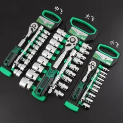 The Decor Haven Autozubehör|Automobilindustrie-Multifunktions-Schraubenschlüsselsatz – All-in-One-Steckschlüsselsatz