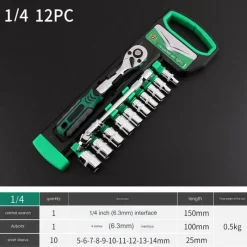 The Decor Haven Autozubehör|Automobilindustrie-Multifunktions-Schraubenschlüsselsatz – All-in-One-Steckschlüsselsatz