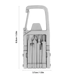 The Outdoor Vault Heimwerkzeuge|Outdoor & Garten-Multifunktionswerkzeug-Schlüsselanhänger – Tragbarer 12-in-1-Schraubendreher