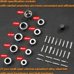 The Decor Haven Camping Im Freien|Outdoor-Artikel-Multitool-Ratschenschlüssel-Set – Vielseitiges All-in-One-Handwerkzeug