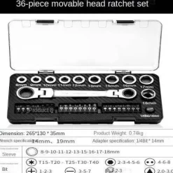 The Decor Haven Camping Im Freien|Outdoor-Artikel-Multitool-Ratschenschlüssel-Set – Vielseitiges All-in-One-Handwerkzeug