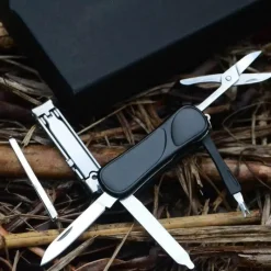 The Outdoor Vault Camping-Werkzeuge|Heimwerkzeuge-Multitool-Schlüsselanhänger – 10-in-1-EDC-Werkzeug aus Edelstahl