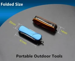 The Outdoor Vault Camping-Werkzeuge|Heimwerkzeuge-Multitool-Schlüsselanhänger – 10-in-1-EDC-Werkzeug aus Edelstahl