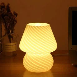 The Gilded Nest Beleuchtung-Mushroom Glass Table Lamp - Unique Home Decor Lighting