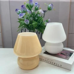 The Gilded Nest Beleuchtung-Mushroom Glass Table Lamp - Unique Home Decor Lighting