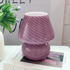 The Gilded Nest Beleuchtung-Mushroom Glass Table Lamp - Unique Home Decor Lighting