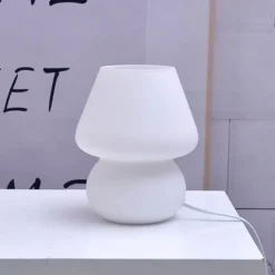 The Gilded Nest Beleuchtung-Mushroom Glass Table Lamp - Unique Home Decor Lighting