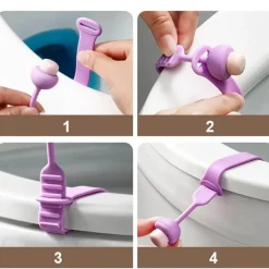 The Blissful Bath Badezimmer-Mushroom Toilet Seat Lifter - Flexible Potty Training Aid for Kids