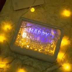 Bright Accents Beleuchtung-Nachtlampe aus Papierschnitzereien – Dekorative Stimmungsbeleuchtung