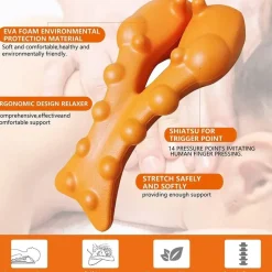 Tranquil Touch Massageprodukte|Gesundheits-Gadgets-Nackenmassagegerät für die Halswirbelsäule – Eingebaute Druckpunkte zur Linderung