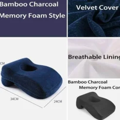 Plush Perch Bettzeug-Nackenstützkissen aus Memory-Schaum – ergonomische Kopfstütze für Komfort