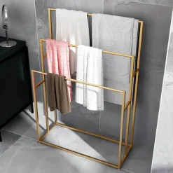 Serene Splash Badezimmer-Nadine Bath Towel Rack - Modern Bathroom Organizer