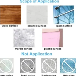 Cozy Living Heimwerkzeuge-Nano-Doppelklebeband – Ablösbarer Klebstoff für die Verwendung auf mehreren Oberflächen