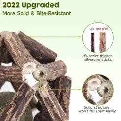 TailTrend Haustierspielzeug-Natürlicher Katzenminzball – Lustiges, gesundes Katzenspielzeug