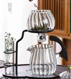 Brew Bliss Küche & Esszimmer-Nature Leaf magnetisches halbautomatisches Teeservice