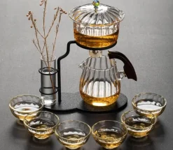 Brew Bliss Küche & Esszimmer-Nature Leaf magnetisches halbautomatisches Teeservice