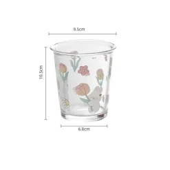 Plates u0026 More Küche & Esszimmer-Niedliche Glastasse mit Bär und Kaninchen – buntes Trinkgeschirr für Tee und Kaffee