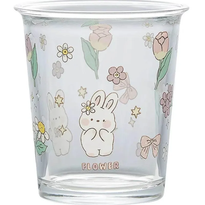 Plates u0026 More Küche & Esszimmer-Niedliche Glastasse mit Bär und Kaninchen – buntes Trinkgeschirr für Tee und Kaffee