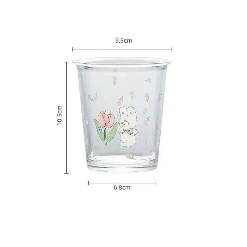 Plates u0026 More Küche & Esszimmer-Niedliche Glastasse mit Bär und Kaninchen – buntes Trinkgeschirr für Tee und Kaffee