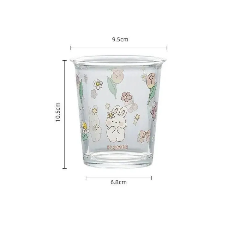 Plates u0026 More Küche & Esszimmer-Niedliche Glastasse mit Bär und Kaninchen – buntes Trinkgeschirr für Tee und Kaffee