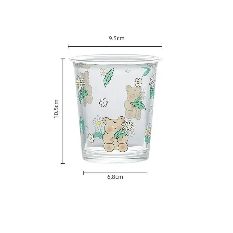 Plates u0026 More Küche & Esszimmer-Niedliche Glastasse mit Bär und Kaninchen – buntes Trinkgeschirr für Tee und Kaffee