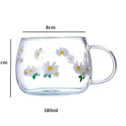 Plates u0026 More Küche & Esszimmer-Niedliche Glastasse mit Buchstaben – 380 ml Erdbeer-Tee-/Kaffeetasse