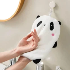 Tom Küche & Esszimmer-Niedliche Tierhandtücher - Panda Koala Frotteehandtücher mit Schlaufen