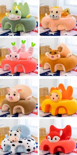 Kinder The Decor Haven Kinderwagen & Zubehör-Niedlicher, bequemer Babysitz mit Tiermotiv – weicher Kinderstuhl