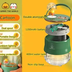 Tranquil Touch Gesundheits-Gadgets|Gesundheits- Und Entspannungstools-Niedlicher USB-Aromatherapie-Luftbefeuchter – LED-Haustier-Design