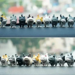 Wild u0026 Free Gear Autozubehör|Automobilindustrie-Niedliches Kätzchen-Autodekor-Set – 9-teiliges rotierendes Kopfdesign