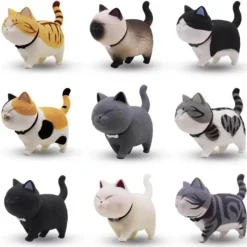 Wild u0026 Free Gear Autozubehör|Automobilindustrie-Niedliches Kätzchen-Autodekor-Set – 9-teiliges rotierendes Kopfdesign