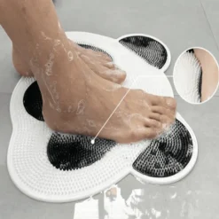 The Blissful Bath Badezimmer-Non-Slip Massage Bath Mat - Soft Shower Rug