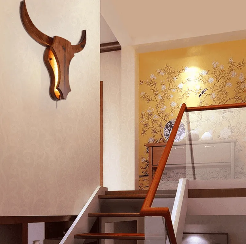 Comfort u0026 Style Beleuchtung-Nordic Bull Head Lamp - Unique Decorative Lighting Fixture