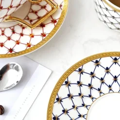 Feast u0026 Flair Küche & Esszimmer-Nordic Gold Kaffeeset – 3-teiliges Teetassenset aus Bone China