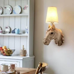 Comfort u0026 Style Beleuchtung-Nordic Horse Wall Lamp - Decorative Home Light Fixture