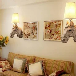 Comfort u0026 Style Beleuchtung-Nordic Horse Wall Lamp - Decorative Home Light Fixture