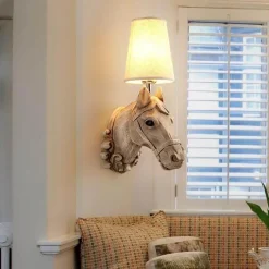 Comfort u0026 Style Beleuchtung-Nordic Horse Wall Lamp - Decorative Home Light Fixture