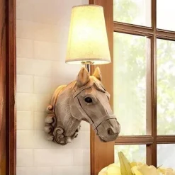 Comfort u0026 Style Beleuchtung-Nordic Horse Wall Lamp - Decorative Home Light Fixture