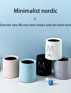 The Culinary Kit Küche & Esszimmer-Nordic Mini Doppelschicht-Desktop-Mülleimer - Stilvoller Büro-Organizer