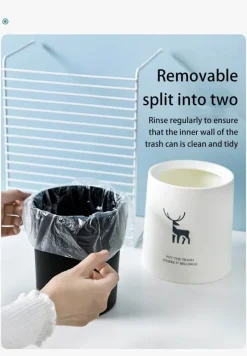 The Culinary Kit Küche & Esszimmer-Nordic Mini Doppelschicht-Desktop-Mülleimer - Stilvoller Büro-Organizer