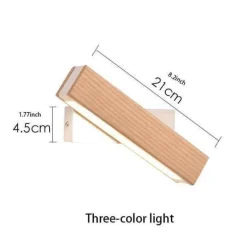Comfort u0026 Style Beleuchtung-Nordic Solid Wood LED Wall Lamp - Modern Rotated Design