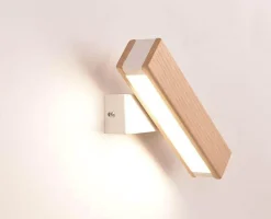 Comfort u0026 Style Beleuchtung-Nordic Solid Wood LED Wall Lamp - Modern Rotated Design