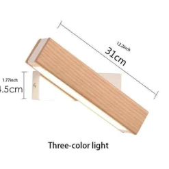 Comfort u0026 Style Beleuchtung-Nordic Solid Wood LED Wall Lamp - Modern Rotated Design