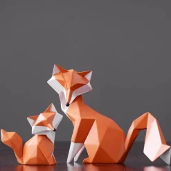 Accent Haven Wohndeko-Nordische abstrakte Fuchsfiguren - Geometrisches Wohndekor