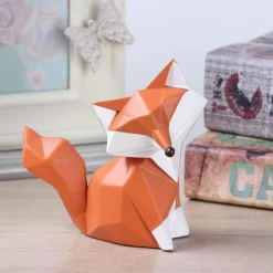 Accent Haven Wohndeko-Nordische abstrakte Fuchsfiguren - Geometrisches Wohndekor