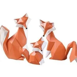 Accent Haven Wohndeko-Nordische abstrakte Fuchsfiguren - Geometrisches Wohndekor