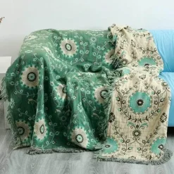 Wrap u0026 Relax Bettzeug-Nordische Baumwoll-Überwurfdecke – doppelseitiger Sofabezug und Tagesdecke