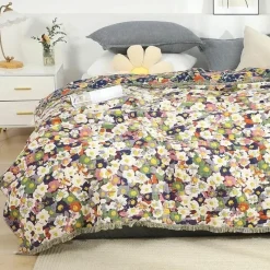 Wrap u0026 Relax Bettzeug-Nordische Baumwoll-Überwurfdecke – doppelseitiger Sofabezug und Tagesdecke