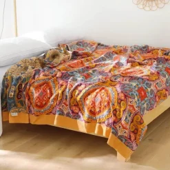 Cozy Haven Bettzeug-Nordische Baumwolldecke in Kingsize-Größe – weicher Boho-Überwurf für Bett und Sofa